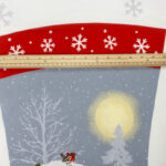 Large Winter Moon Stocking Panel