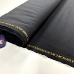 English Black Poly Wool Suiting
