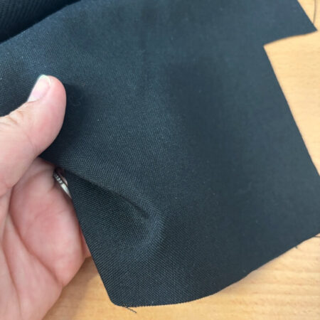 Black Poly Wool Suiting