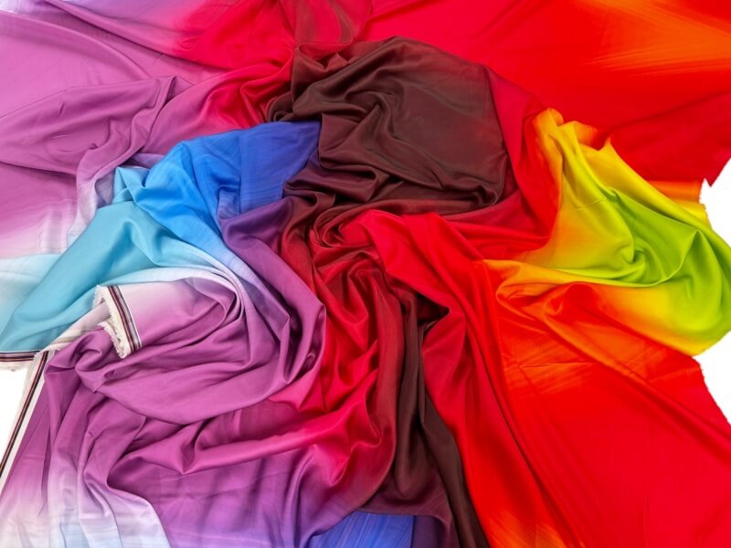 Image of Rainbow Stretch Satin