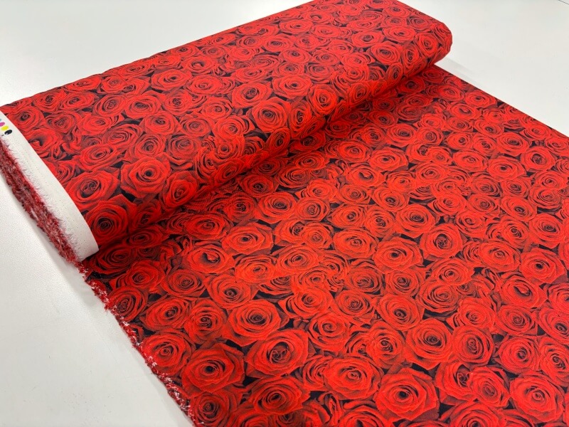 Image of Red Roses Quilting Cotton