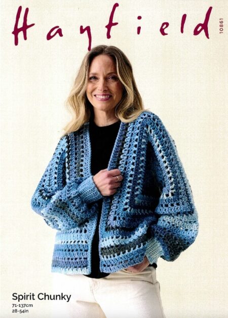 Hayfield Crochet Cardigan Pattern 10861