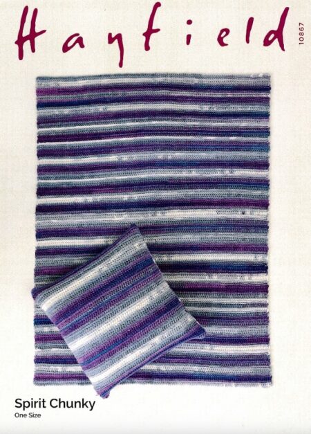 Hayfield Crochet Blanket and Cushion Pattern 10867