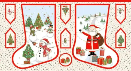 Jolly Saint Nick Stocking Panel