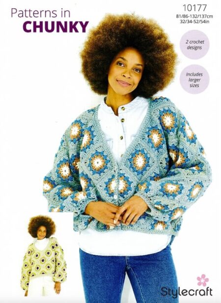 Stylecraft Crochet Sweater and Cardigan Pattern 10177
