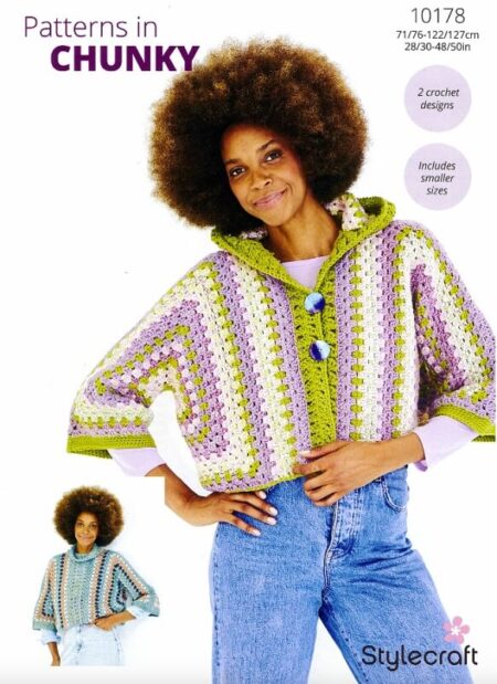 Stylecraft Crochet Sweater and Cardigan Pattern 10178