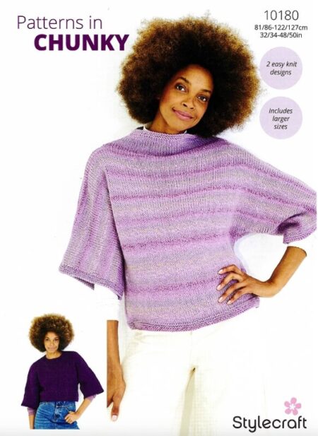 Stylecraft Sweaters Pattern 10180