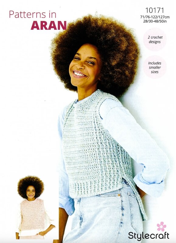 Image of Stylecraft Crochet Tank Tops Pattern 10171