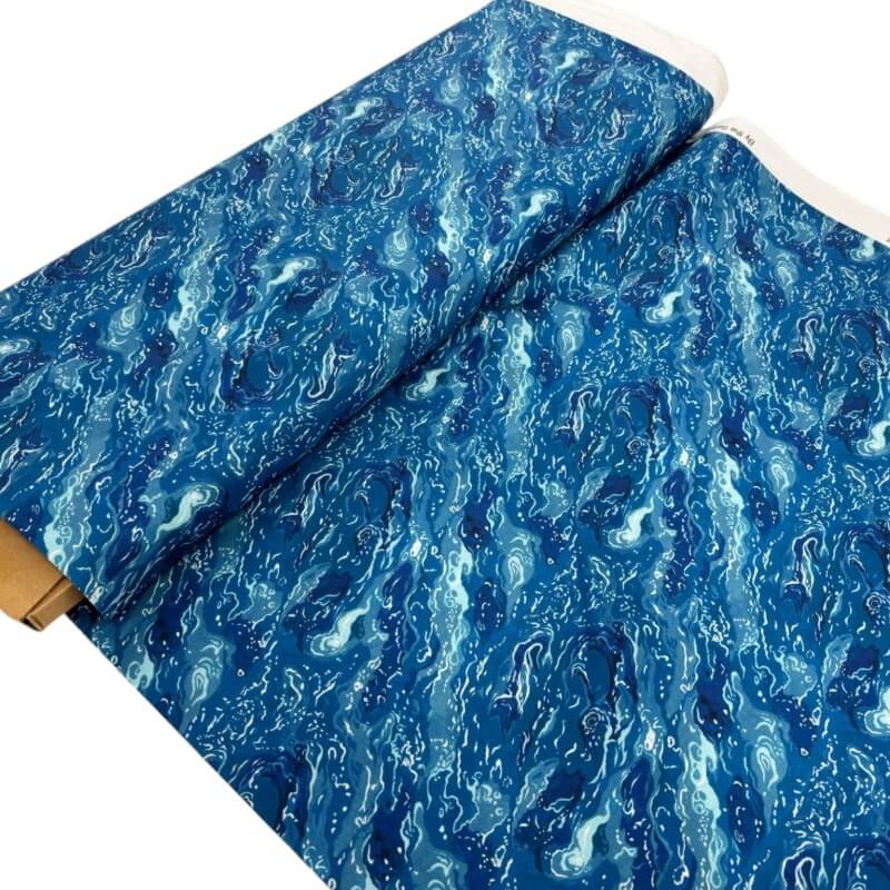 Image of Sea Waves Quilting Cotton