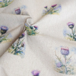 Purple Thistle All Over Linen Look
