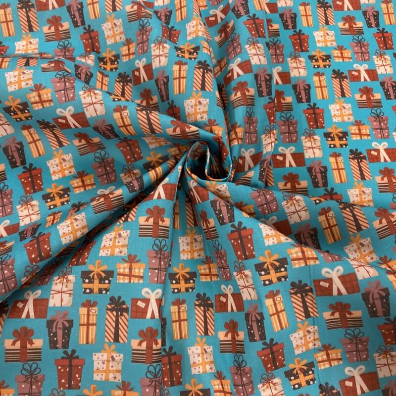 Image of Presents Christmas Polycotton