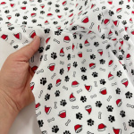 Santa Paws Christmas Polycotton