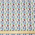 Disco Snowmen Christmas Polycotton