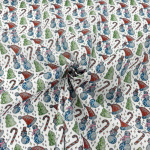 Disco Snowmen Christmas Polycotton