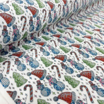 Disco Snowmen Christmas Polycotton