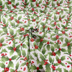 Big Holly Christmas Polycotton