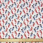 Snowman Christmas Polycotton