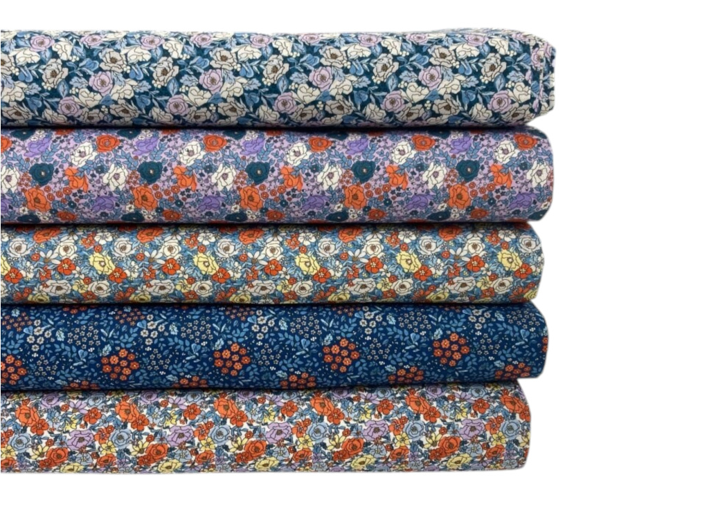 Image of Cool Tiny Florals Quilting Cottons