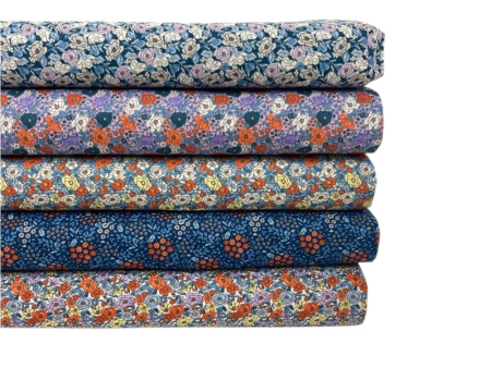 Cool Tiny Florals Quilting Cottons