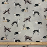 Lounging Dogs Cotton Canvas