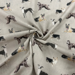 Lounging Dogs Cotton Canvas