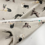 Lounging Dogs Cotton Canvas