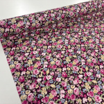 Rose Meadow Aubergine Cotton Poplin