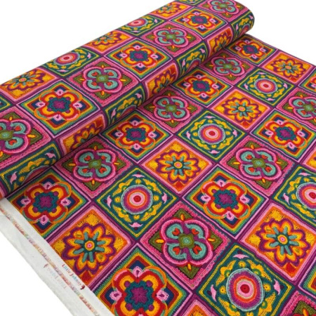 Colourful Crochet Squares Cotton