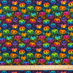 Rainbow Pumpkins Halloween Cotton