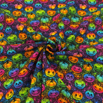 Rainbow Pumpkins Halloween Cotton