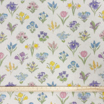 Country Garden Flowers Linen Look