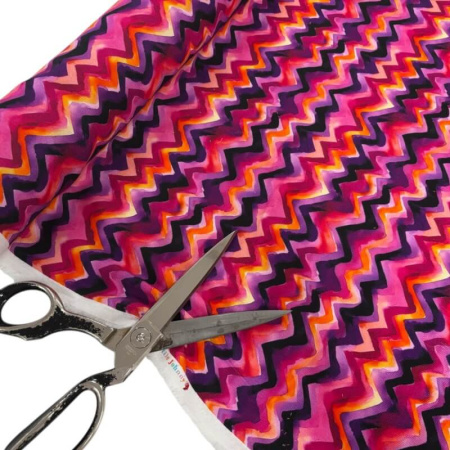 Hot Pink Zigzags Baby Cord