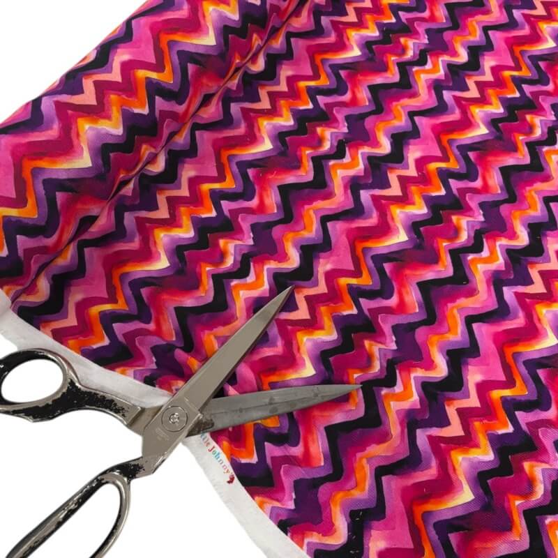 Image of Hot Pink Zigzags Baby Cord