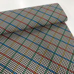 Black and White Diagonal Check Cotton
