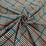 Black and White Diagonal Check Cotton