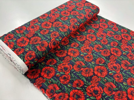 Growing Poppies Quilting Cotton