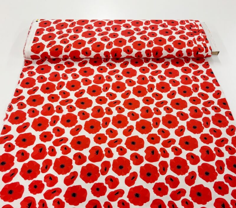 Image of Modern Poppies Quilting Cotton