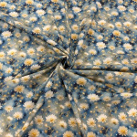 Midnight Garden Flowers Cotton Poplin