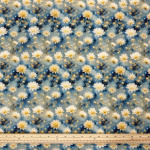 Midnight Garden Flowers Cotton Poplin