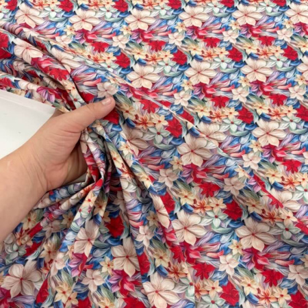 Cool Flowers Packed Cotton Poplin