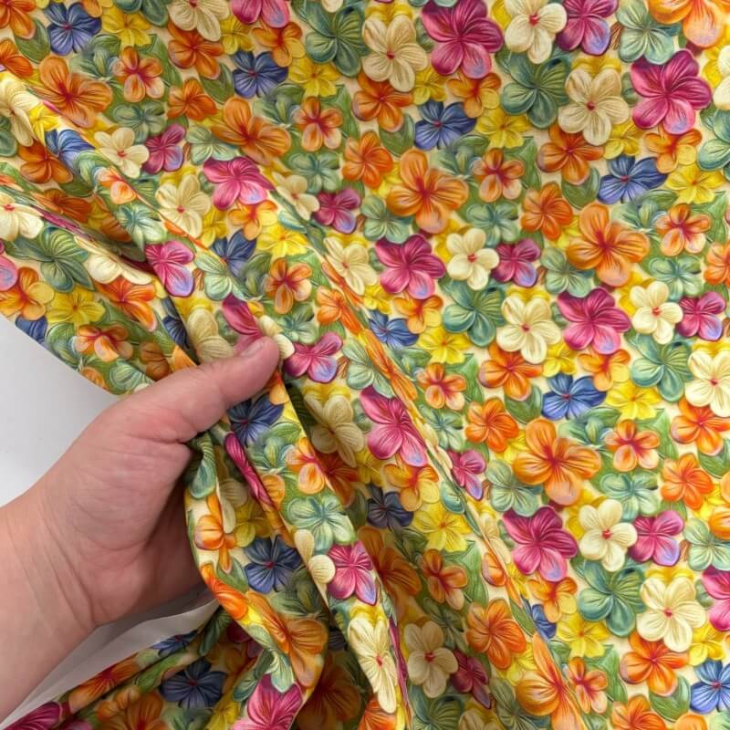Image of Frangipani Floral Cotton Poplin
