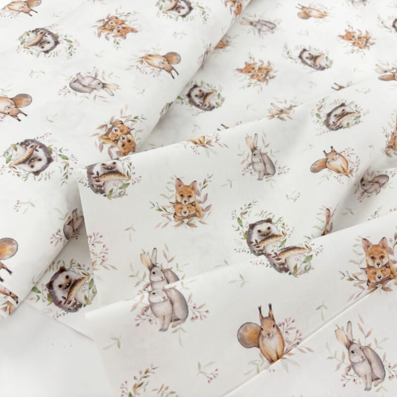 Image of Woodland Animal Snuggles Cotton
