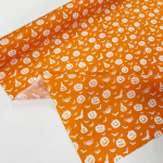 Pumpkins and Bats Halloween Polycotton
