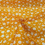 Pumpkins and Bats Halloween Polycotton