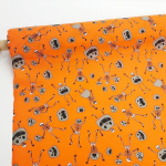 Pumpkin Head Skeletons Halloween Polycotton