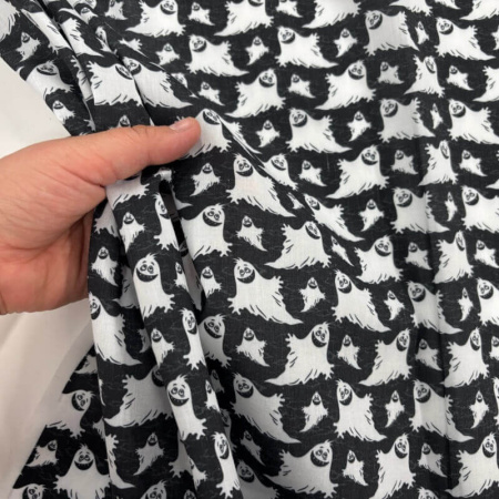 Happy Ghosts Halloween Polycotton
