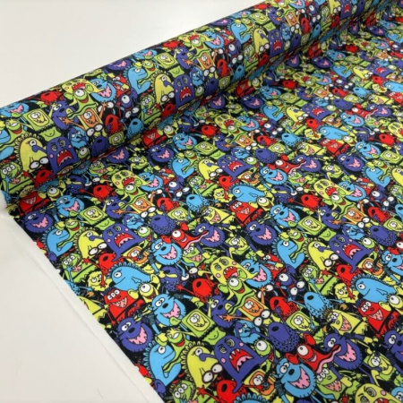 Monster Party Halloween Polycotton