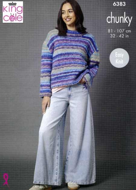 King Cole Sweater and Cardigan Pattern 6383