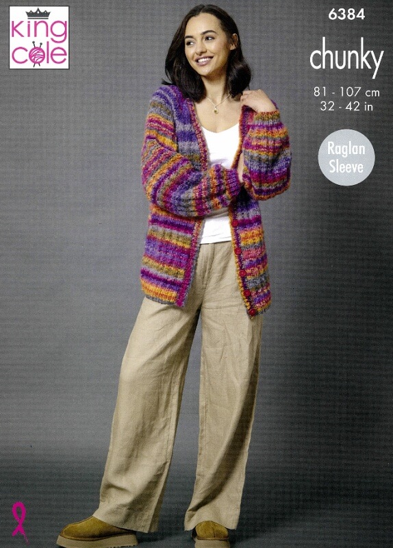 Image of King Cole Sweater and Cardigan Pattern 6384