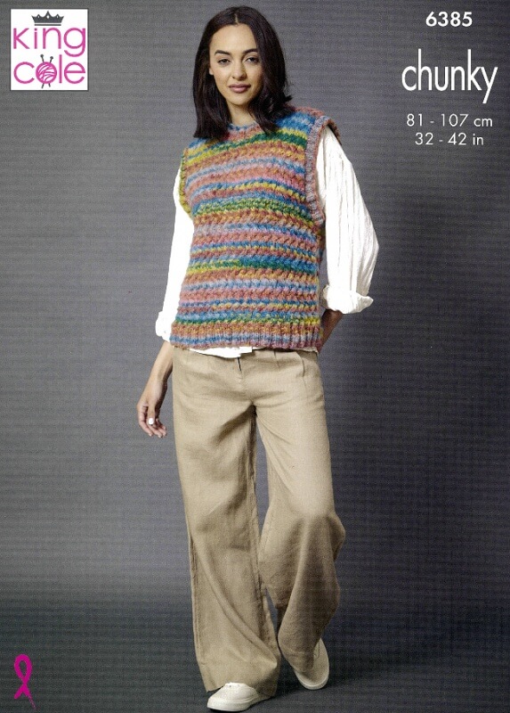 Image of King Cole Sweater and Tank Top Pattern 6385